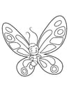 Coloring pages butterfly has eaten