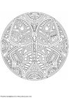 Coloring pages butterfly mandala