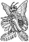 Coloring page butterfly queen