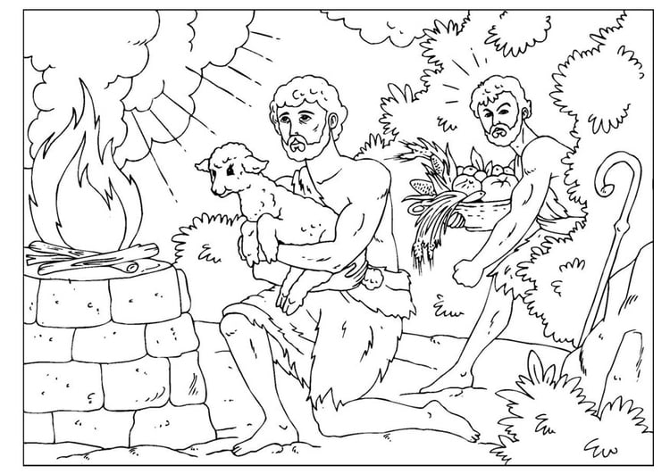 Coloring page Cain and Abel