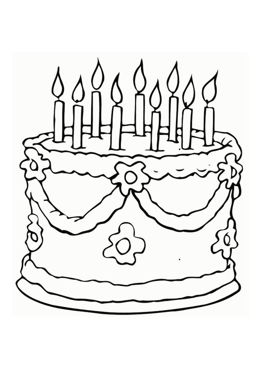 Coloring page cake