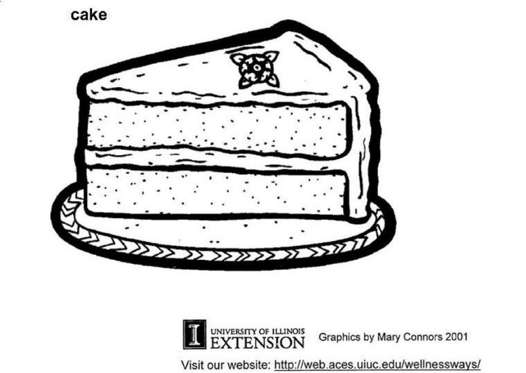 Coloring page cake