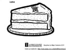 Coloring page cake