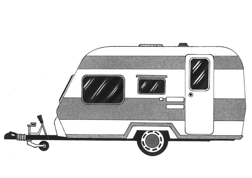 Coloring page camper