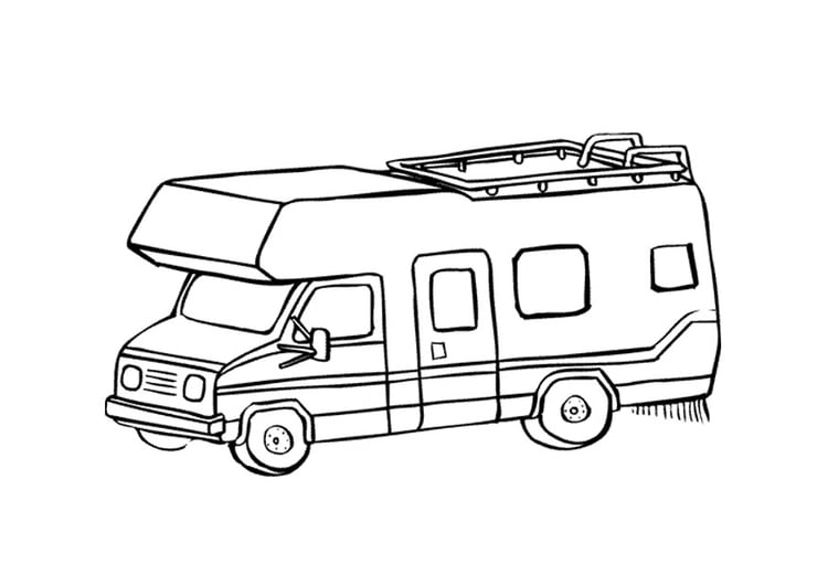 Coloring page camper