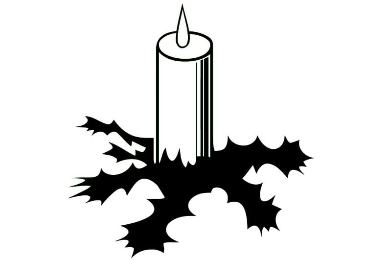 Coloring page Candle