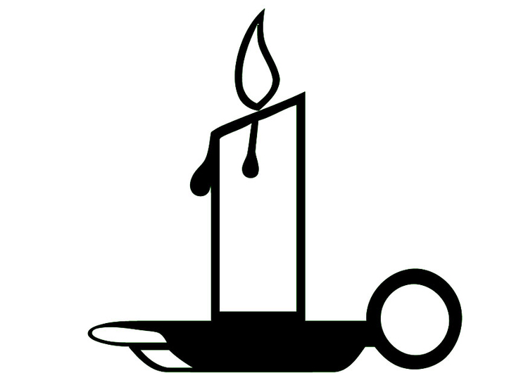 Coloring page Candle