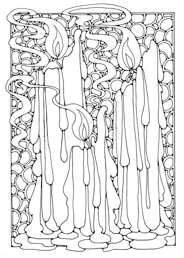 Coloring page Candles