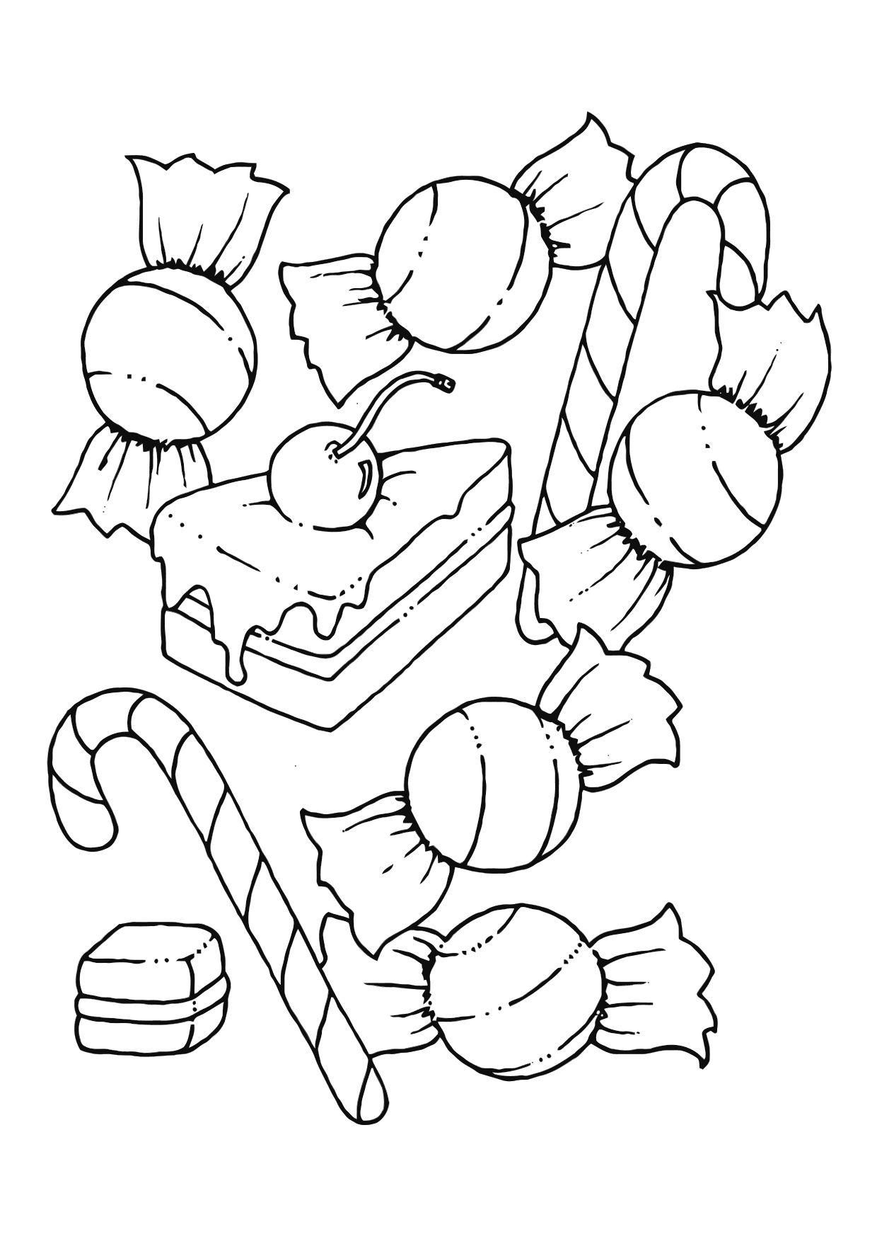 Coloring Page candy - free printable coloring pages - Img 11443