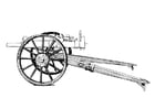 Coloring pages cannon - carriage