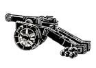 Coloring page cannon