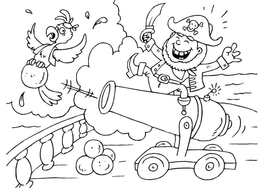 Coloring page canon