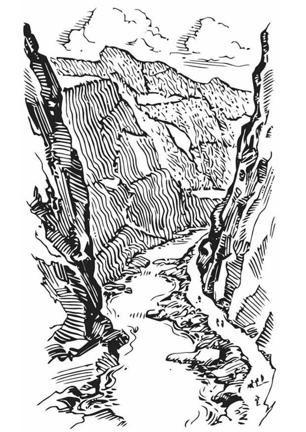 Coloring page canyon