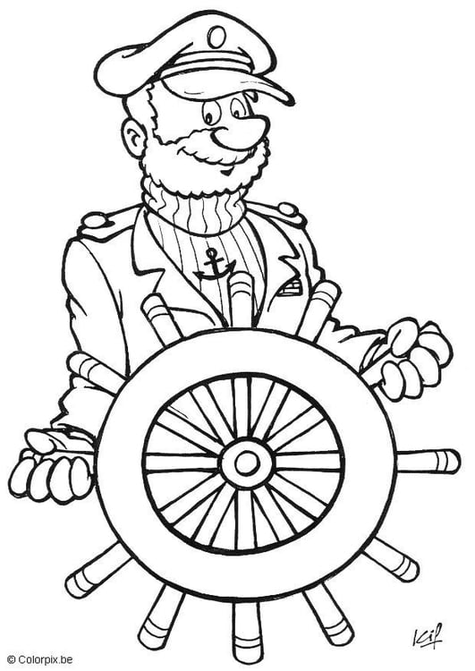 Coloring page captain