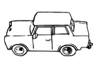 Coloring pages car - trabant