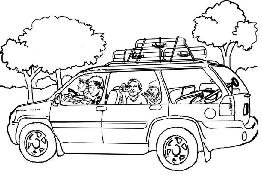 Coloring page car travel