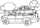Coloring page car travel