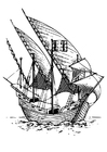 Coloring page Caravel