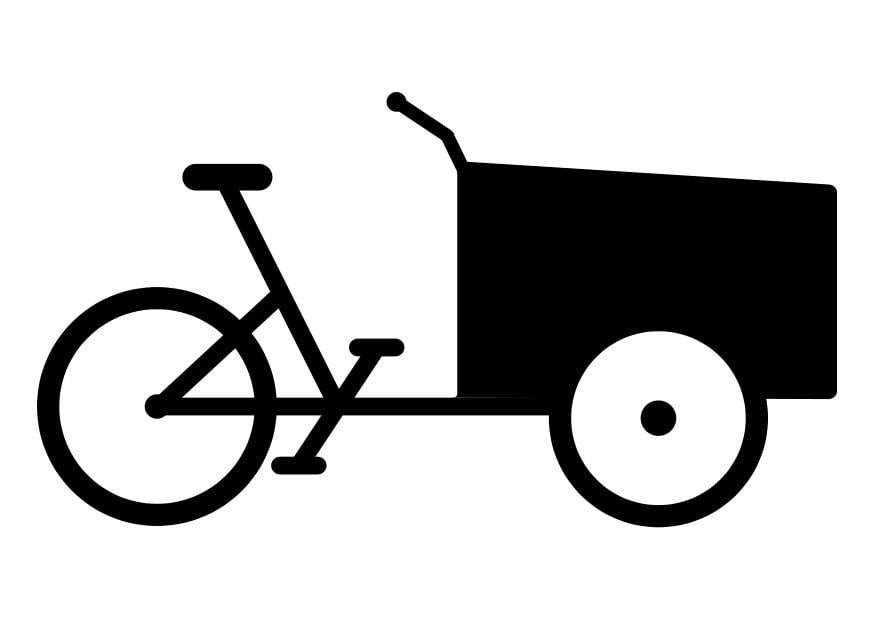 Coloring page cargo bike