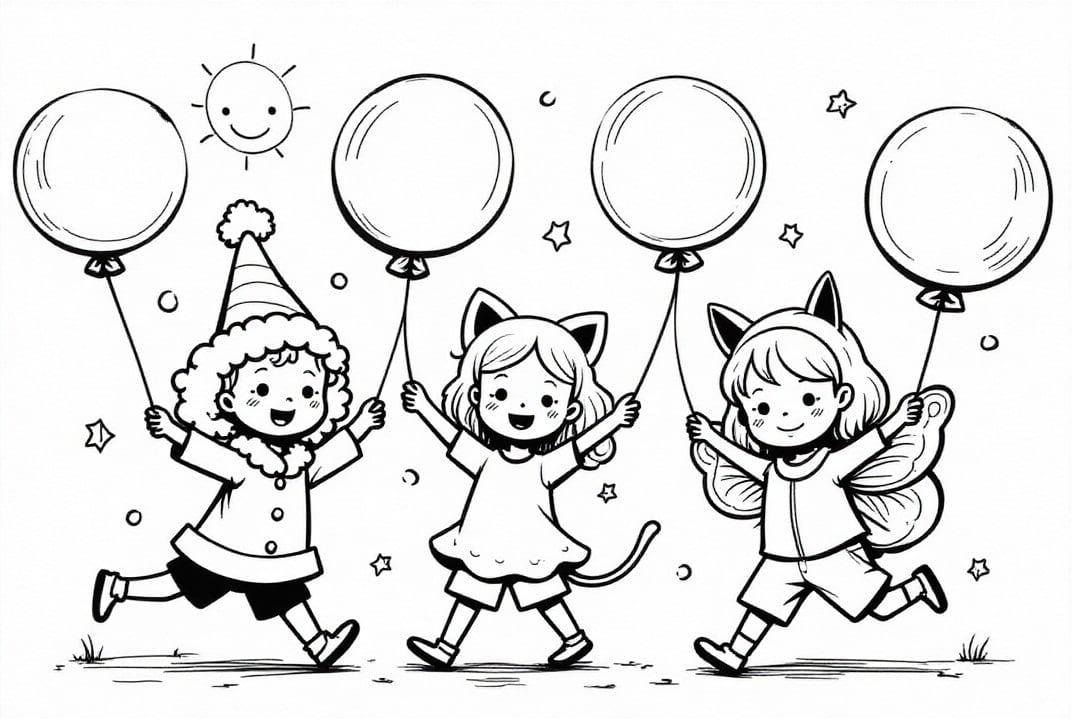 Coloring page carnival in the sun