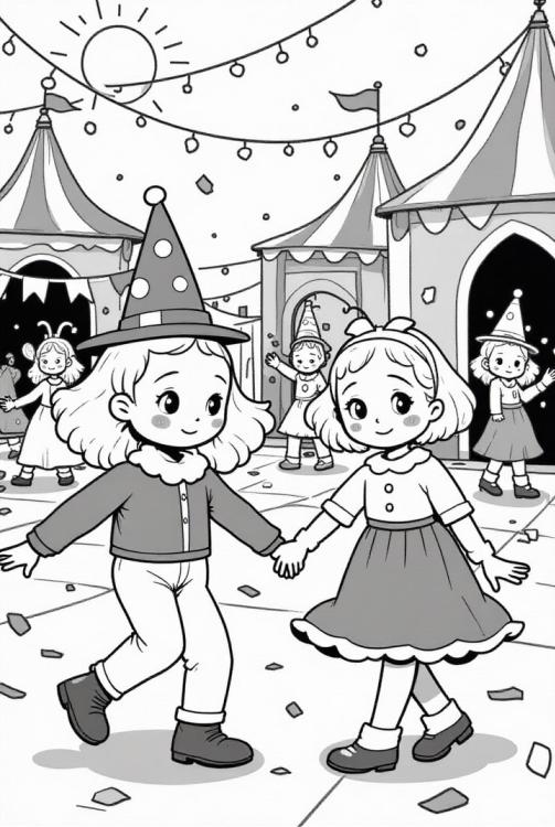 carnival party on the square