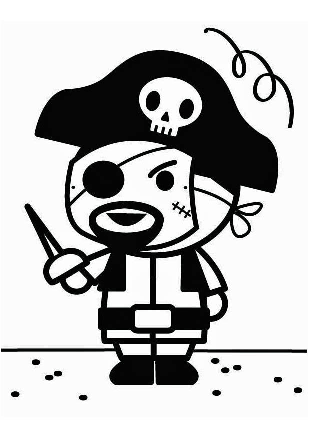 Coloring page carnival pirate