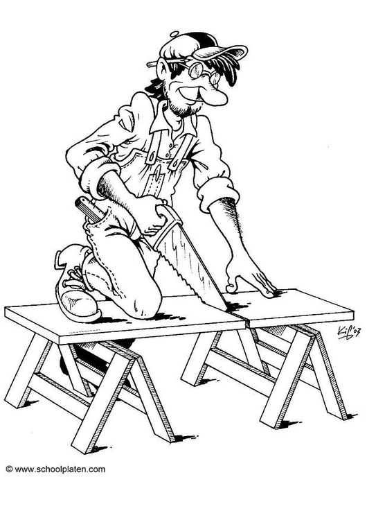 Coloring Page carpenter - free printable coloring pages