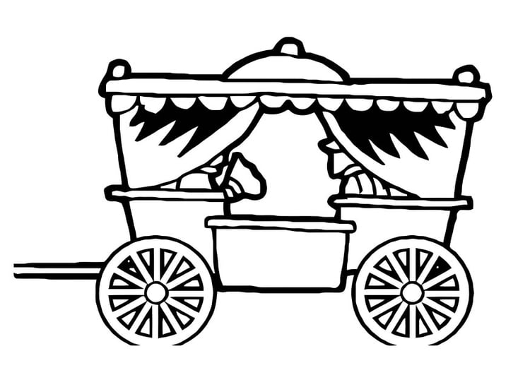 Coloring page carriage