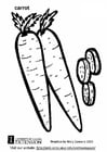 Coloring page carrot