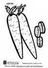 Coloring pages carrot