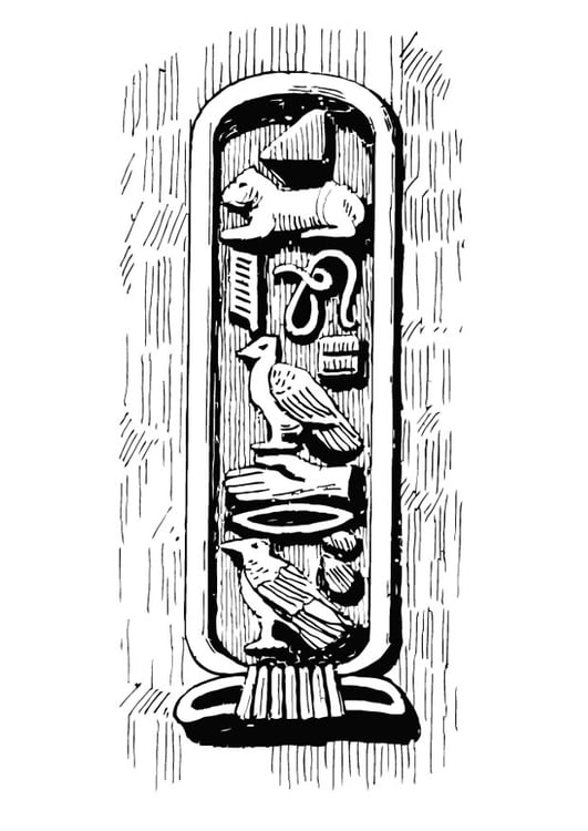 Coloring page cartouche