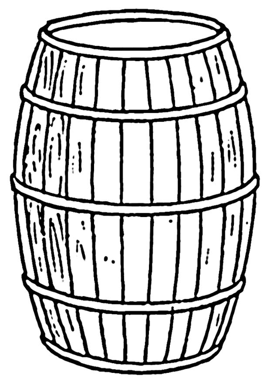 Coloring page cask
