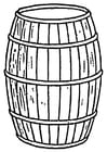 Coloring page cask