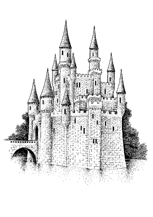 Coloring page castle