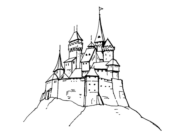 Coloring page castle