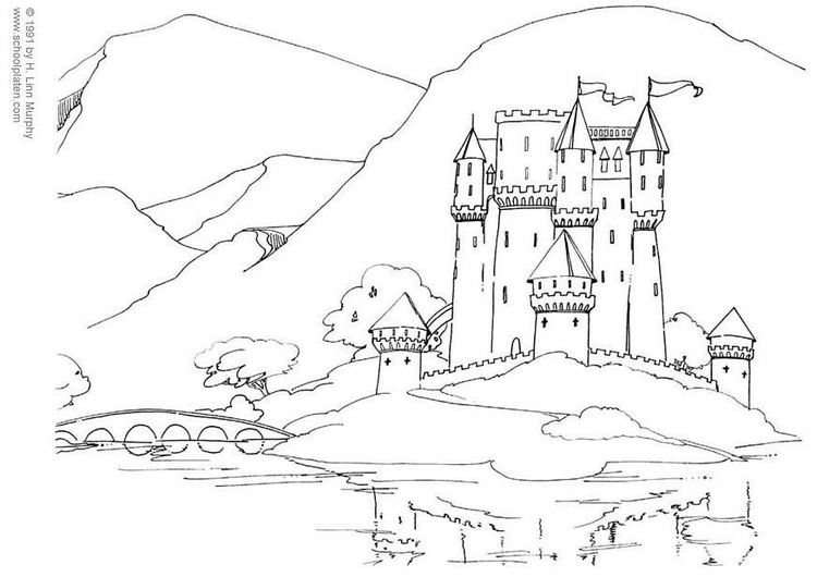 Coloring page castle