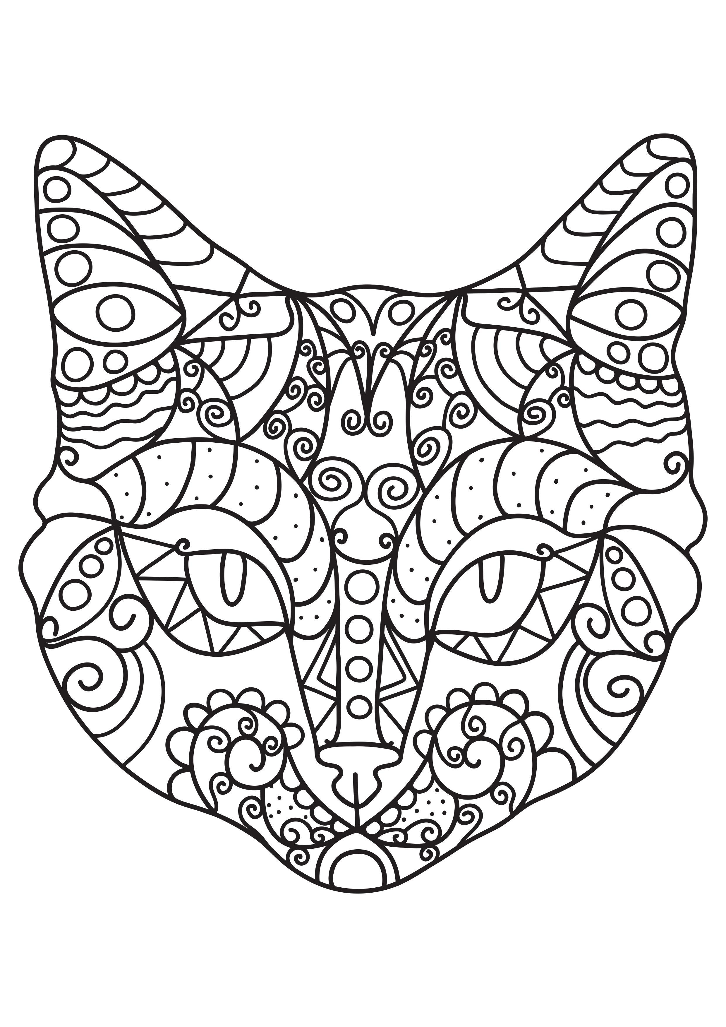 Coloring page cat