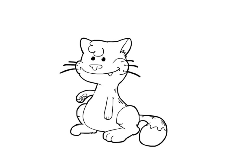 Coloring page cat