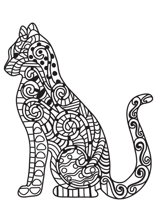 Coloring page cat