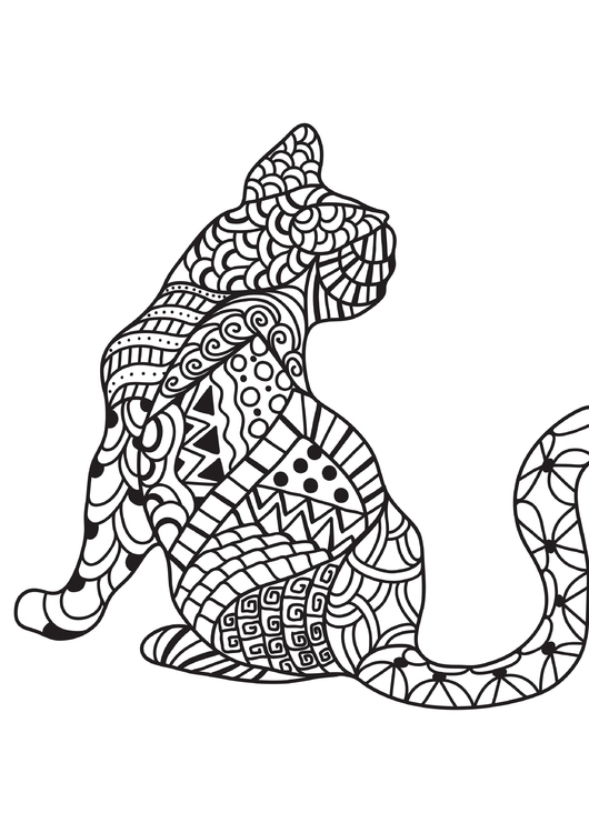 Coloring page cat