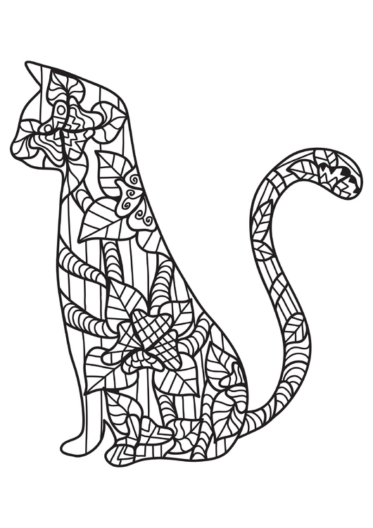 Coloring page cat