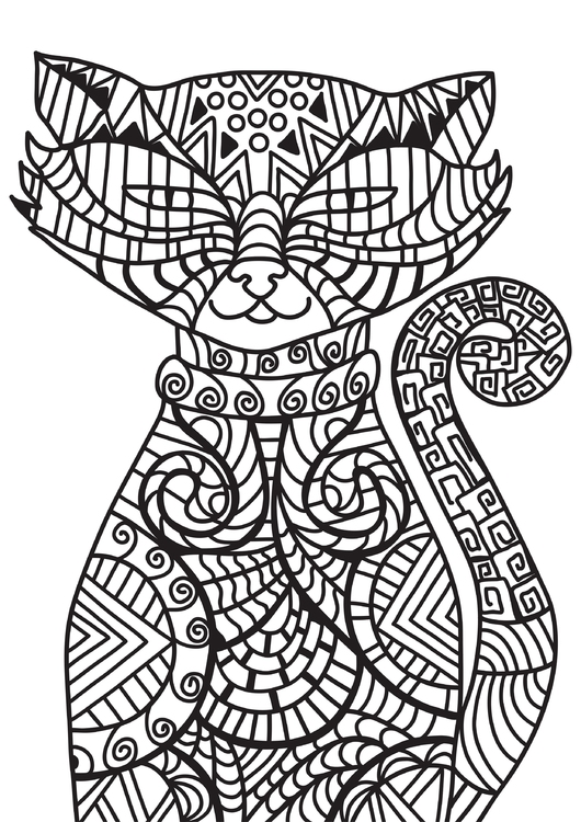 Coloring page cat