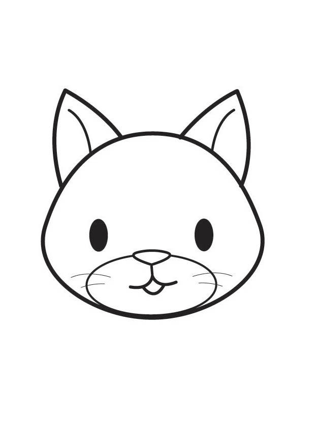 Coloring page Cat Head