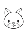 Coloring pages Cat Head