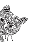 Coloring pages cat is hiding