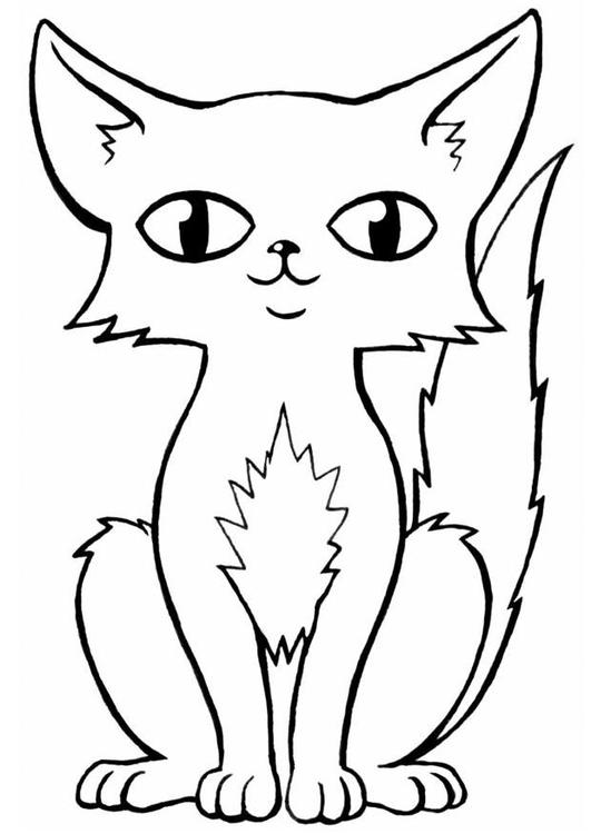 Coloring Page cat - free printable coloring pages - Img 11120