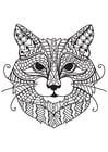Coloring pages cat with whiskers