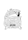 Coloring pages cauldron web