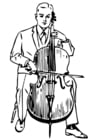 Coloring page cello