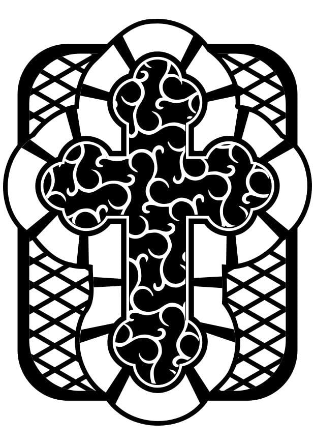 Coloring page Celtic cross